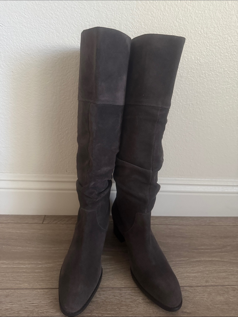 Marc Fisher Tall Suede Over-the-Knee Boots in Dark Gray